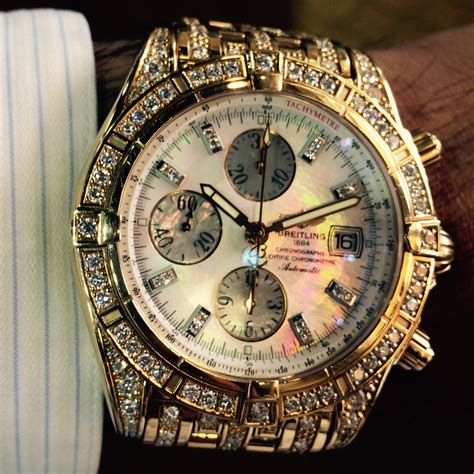 gold diamond breitling watches.